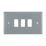 British General Nexus Metal Grid 3-Module Grid Faceplate Grey