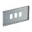 British General Nexus Metal Grid 3-Module Grid Faceplate Grey