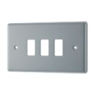 British General Nexus Metal Grid 3-Module Grid Faceplate Grey
