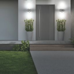 4lite Marinus Outdoor IP44 Up/Down Wall Light With PIR Sensor Stainless Steel