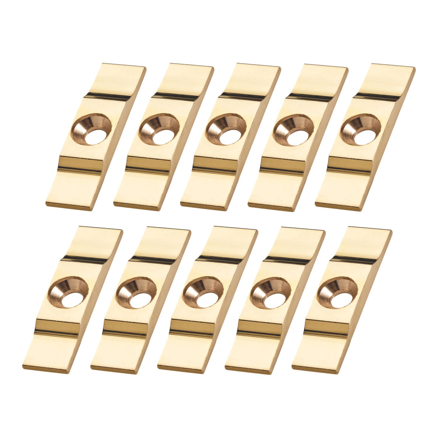 Essentials Turn Button Catches Polished Brass 38mm x 9mm 10 Pack (250TA)