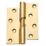 Smith & Locke Polished Brass  Rising Butt Hinges  100mm x 84mm 2 Pack