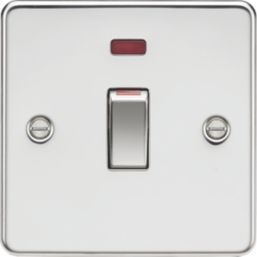 Knightsbridge  45A 1-Gang DP Control Switch Polished Chrome with LED
