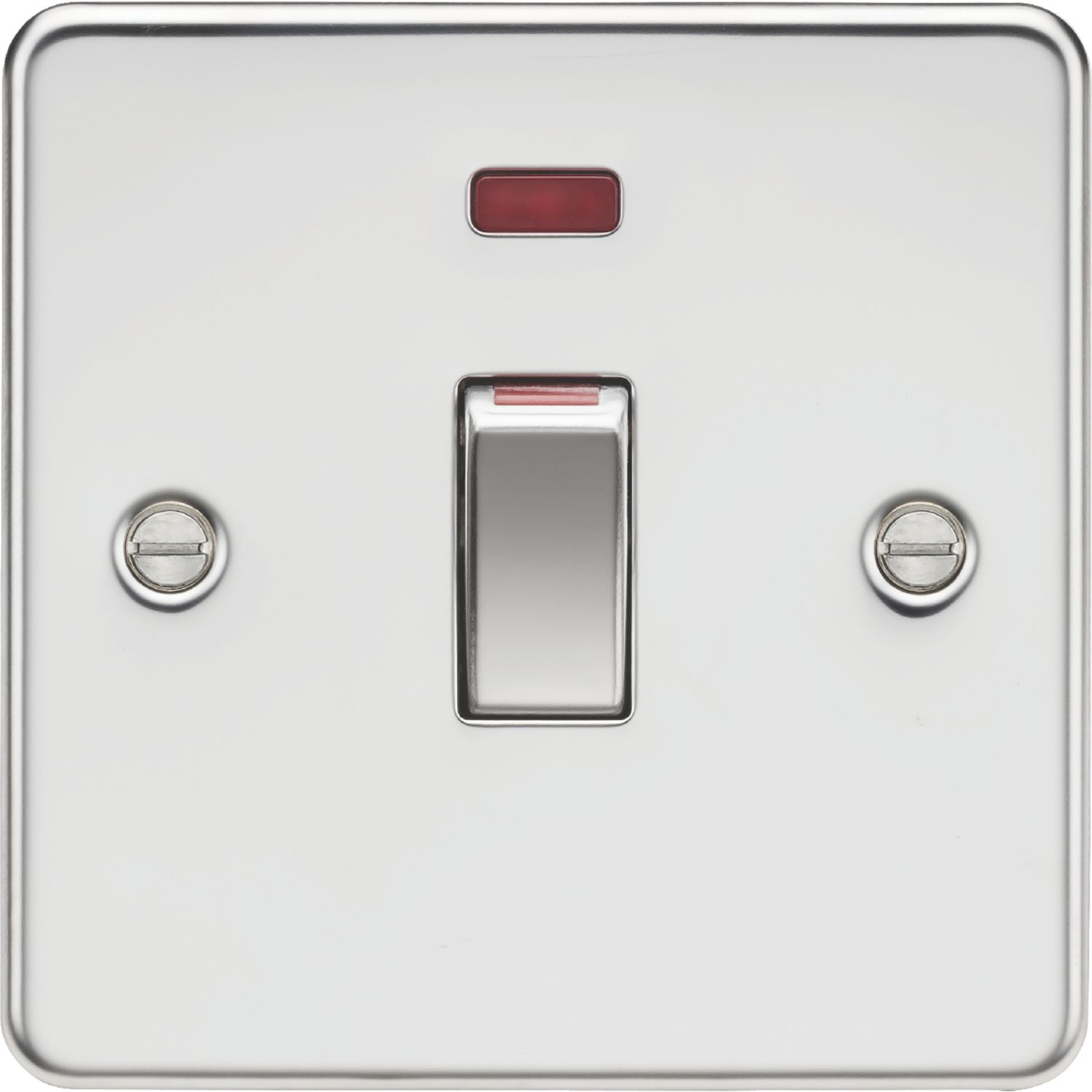 Knightsbridge 45A 1-Gang DP Control Switch Polished Chrome with LED (250TX)