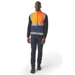 Regatta Pro Zip Collar Vest Hi-Vis Vest Orange/Navy Small 37.5" Chest