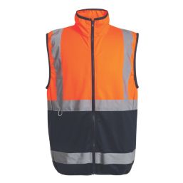 Regatta Pro Zip Collar Vest Hi-Vis Vest Orange/Navy Small 37.5" Chest