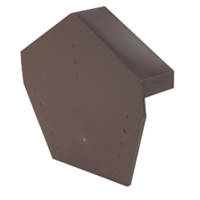 Glidevale Brown Universal Dry Verge Angled Ridge Caps 2 Pack