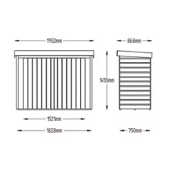 Forest  6' x 2' 6" (Nominal) Pent Shiplap Timber Storage Box