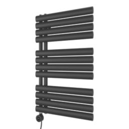 Ximax 816mm x 500mm 1024BTU Black Flat Electric Towel Radiator