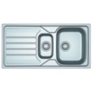 Franke Flash 1.5 Bowl Stainless Steel Inset Sink with Reversible Drainer  1000mm x 500mm