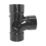FloPlast  Solvent Weld 92.5° Triple Socket Branch Black 110mm