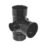 FloPlast  Solvent Weld 92.5° Triple Socket Branch Black 110mm