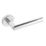 Eclipse Precision Mitred Fire Rated Lever on Rose Door Handle Pair Polished Stainless Steel