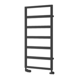 Reina 1100mm x 450mm 1163BTU Black Flat Designer Towel Radiator