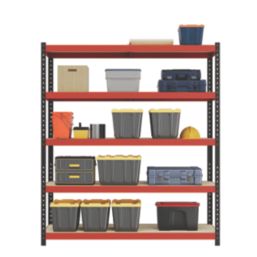 RB Boss Fastlok UDL/PC 5-Tier Metal Garage Shelving Unit 1200mm x 450mm x 1800mm