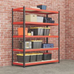 RB Boss Fastlok UDL/PC 5-Tier Metal Garage Shelving Unit 1200mm x 450mm x 1800mm
