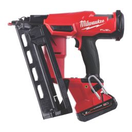 Milwaukee M18FN16GA-202X 1.6mm 18V 2 x 2.0Ah Li-Ion RedLithium Brushless First Fix Cordless Nail Gun