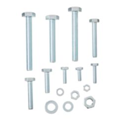 Easyfix Bright Zinc-Plated Mixed Bolts, Nuts & Washers Pack 500 Piece Set