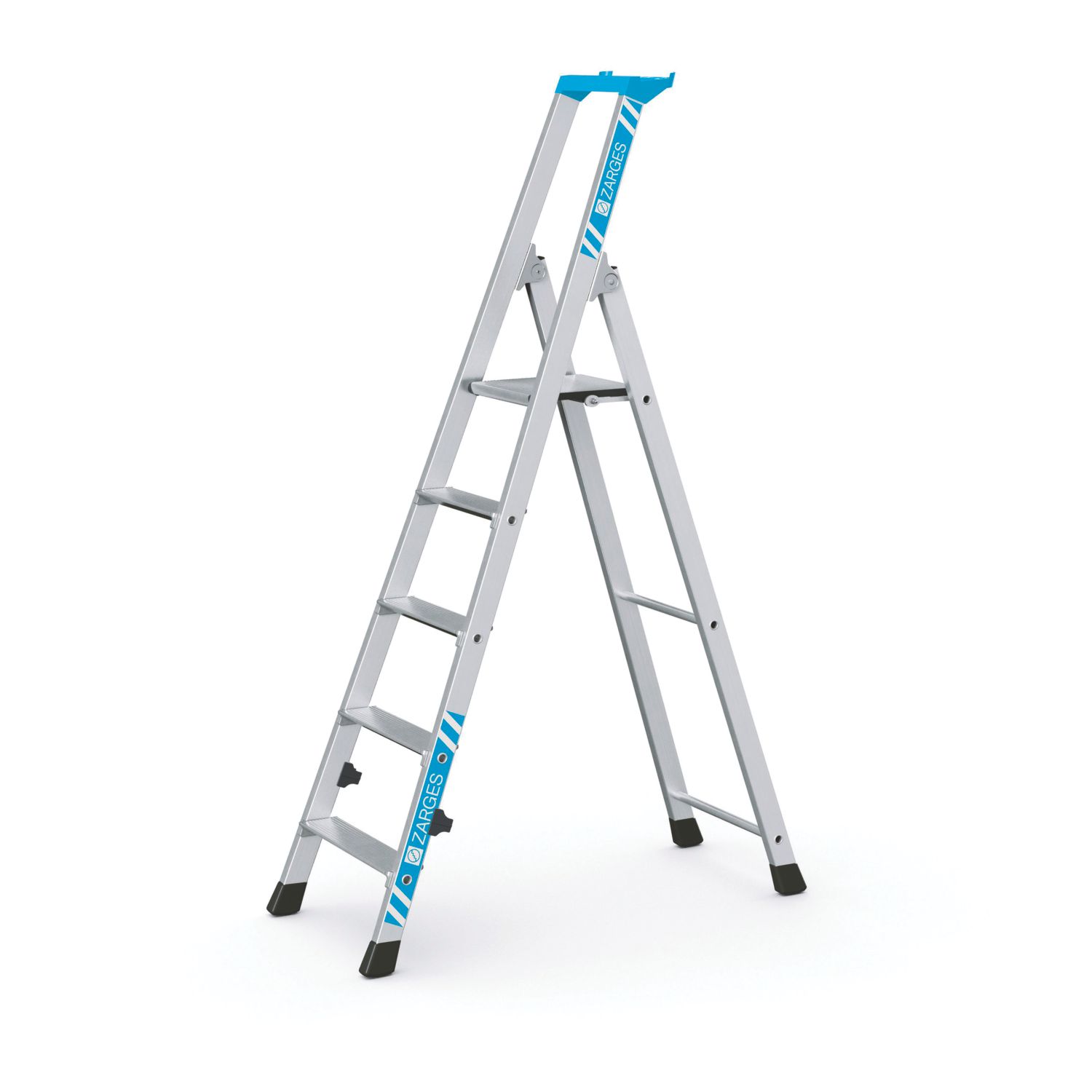 Zarges Aluminium 1.65m 5 Step Platform Step Ladder (252CP)