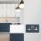 Varilight  13A 2-Gang SP Switched Socket + 3A 45W 2-Outlet Type C USB Charger Midnight Blue with White Inserts