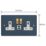 Varilight  13A 2-Gang SP Switched Socket + 3A 45W 2-Outlet Type C USB Charger Midnight Blue with White Inserts