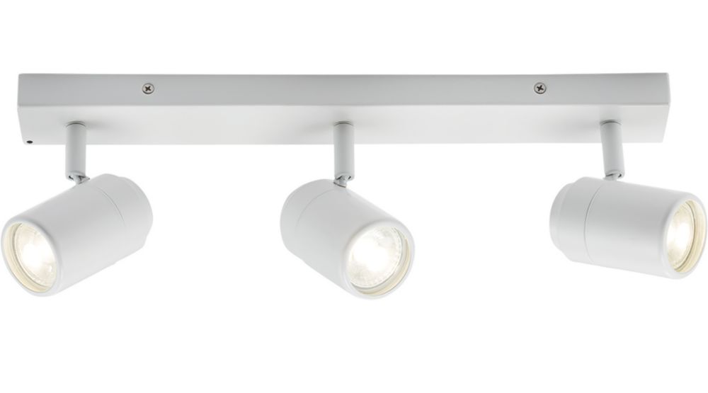 Knightsbridge Round 3Light Triple GU10 Wall & Ceiling Spotlight Matt