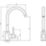 Highlife Bathrooms Blackford Single Lever Sink Mixer Matt Black