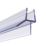 Aqualux  Shower Enclosure Blade & Deflector Seal Clear 8mm x 1000mm
