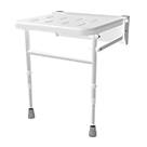Nymas Wall-Mounted Shower Seat with Legs White