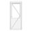 Crystal  1-Panel 1-Clear Light Right-Handed White uPVC Back Door 2090mm x 840mm
