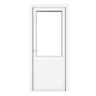 Crystal  2-Panel 1-Clear Light RH White uPVC Back Door 2090 x 840mm