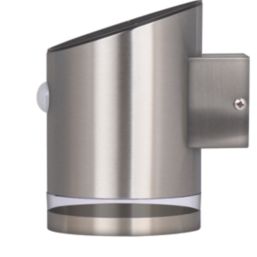 Luceco Guardian Outdoor LED Wall Light With PIR Sensor Stainless Steel 100lm