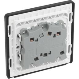 British General Evolve 10A 1-Gang 3-Pole Fan Isolator Switch Blue  with Black Inserts