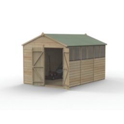Forest Beckwood 8' x 11' 6" (Nominal) Apex Shiplap Timber Shed with Assembly