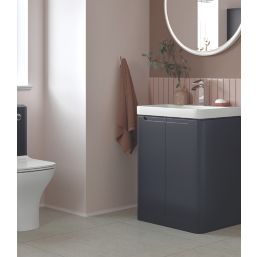 Floorstanding Vanity Unit & Basin Matt Indigo 500mm x 460mm x 840mm