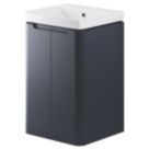 Floorstanding Vanity Unit & Basin Matt Indigo 500mm x 460mm x 840mm