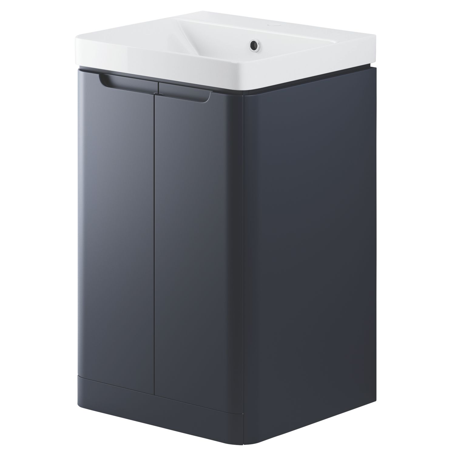 Floorstanding Vanity Unit & Basin Matt Indigo 500mm x 460mm x 840mm (252RJ)