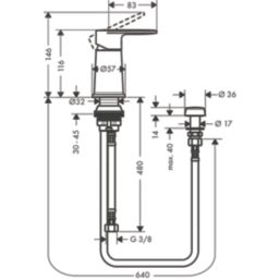 Hansgrohe Vernis Blend Chrome 116mm Mono Bidet Mixer Tap