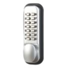 Smith & Locke  Push-Button Lock w/ Easy Code Change  37.5mm Silver