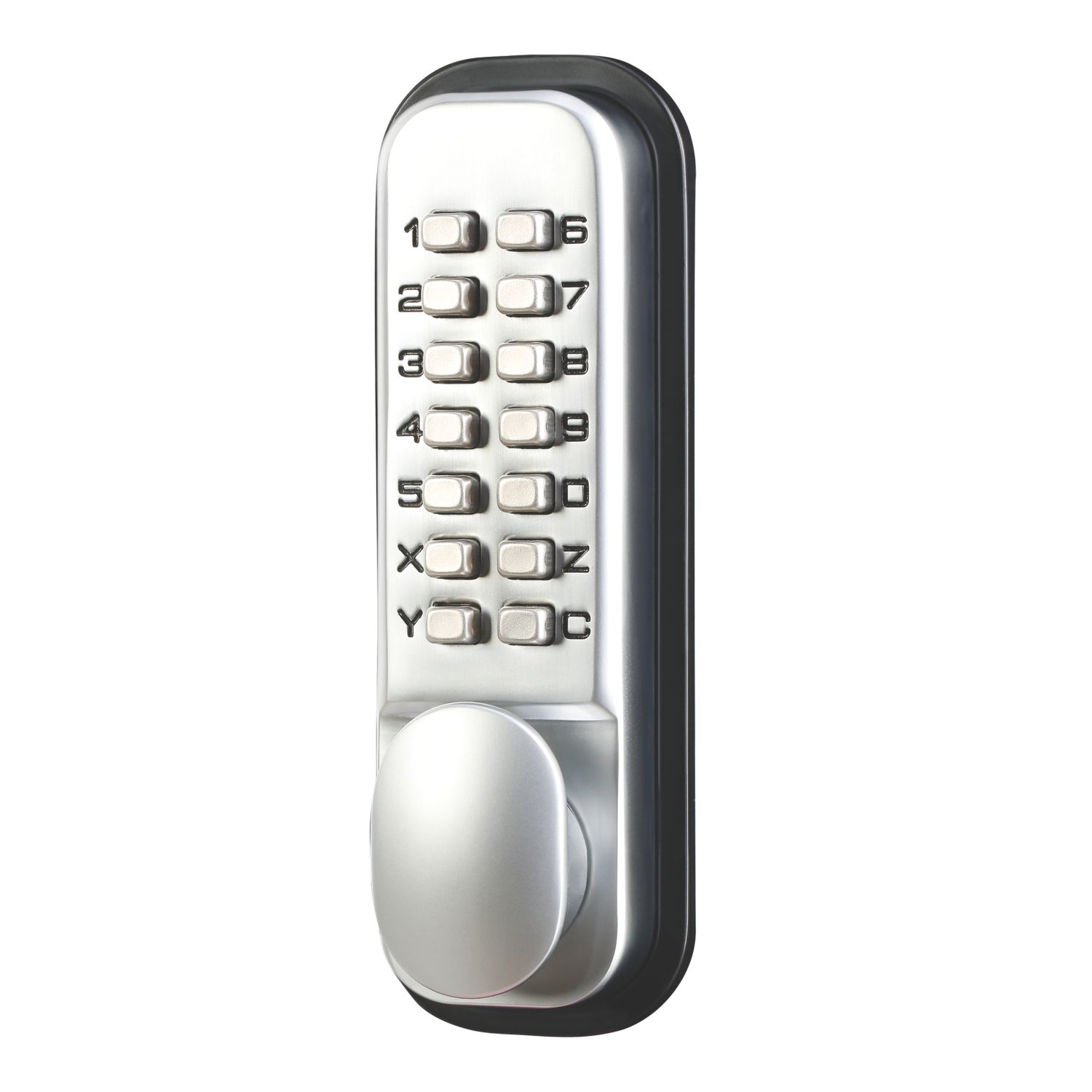 Smith & Locke Push-Button Lock w/ Easy Code Change 37.5mm Silver (252YX)