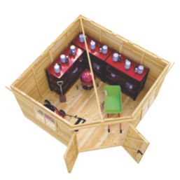 Shire  10' x 10' (Nominal) Pent Shiplap T&G Timber Corner Shed