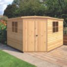 Shire  10' x 10' (Nominal) Pent Shiplap T&G Timber Corner Shed