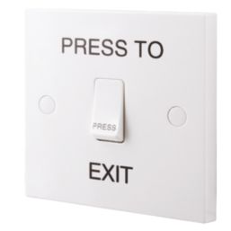 British General 900 Series 10AX 1-Gang 2-Way 'Press to Exit' Retractive Switch White