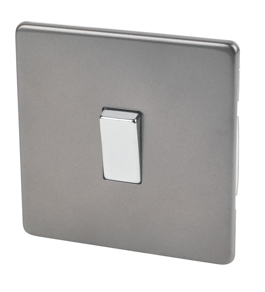 Varilight  10AX 1-Gang 2-Way Light Switch  Slate Grey