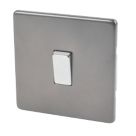 Varilight  10AX 1-Gang 2-Way Light Switch  Slate Grey