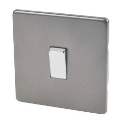 Varilight  10AX 1-Gang 2-Way Light Switch  Slate Grey