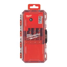 Milwaukee  Round Shank Multi-Material Hammer Drill Bit Set 8 Pieces