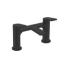 Bristan Frammento Black 150mm Deck Mounted Lever 2 Tap Holes Bath Mixer Tap