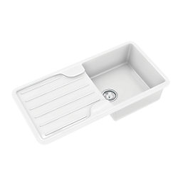 ETAL Comite Traditional 1 Bowl Composite Kitchen Sink White Reversible 1000mm x 500mm