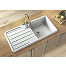 ETAL Comite Traditional 1 Bowl Composite Kitchen Sink White Reversible 1000mm x 500mm